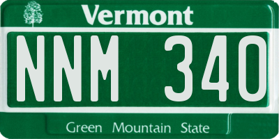 VT license plate NNM340