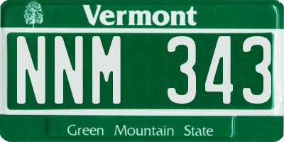 VT license plate NNM343