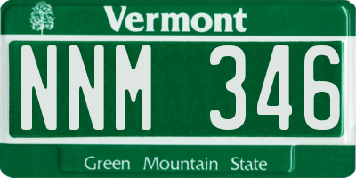 VT license plate NNM346