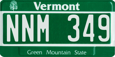 VT license plate NNM349