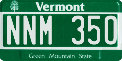 VT license plate NNM350