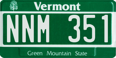 VT license plate NNM351