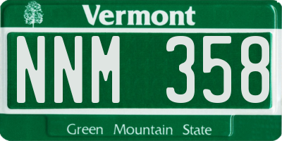 VT license plate NNM358
