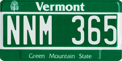 VT license plate NNM365