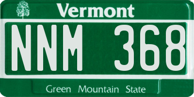 VT license plate NNM368
