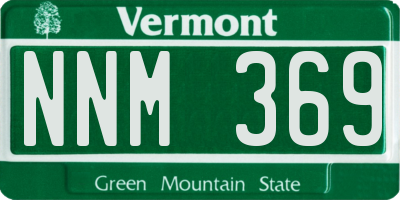 VT license plate NNM369