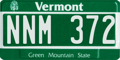 VT license plate NNM372