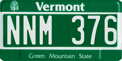 VT license plate NNM376