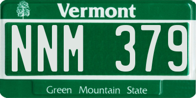 VT license plate NNM379