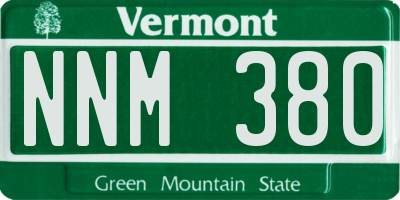 VT license plate NNM380