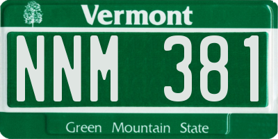 VT license plate NNM381