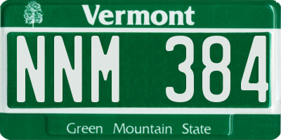 VT license plate NNM384