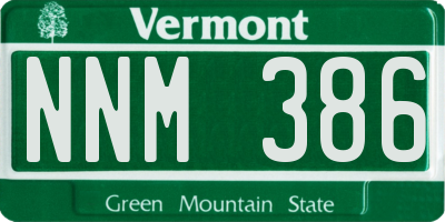 VT license plate NNM386