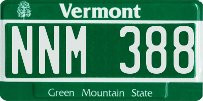 VT license plate NNM388
