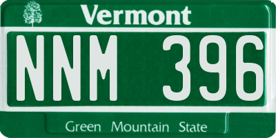 VT license plate NNM396