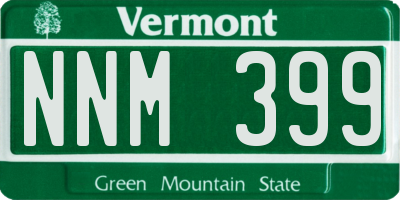 VT license plate NNM399