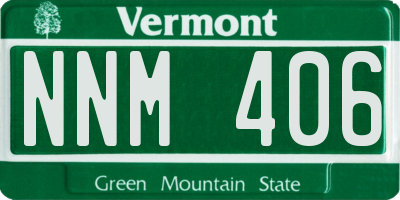 VT license plate NNM406