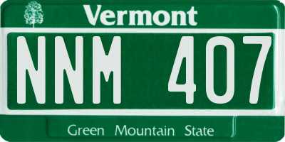 VT license plate NNM407
