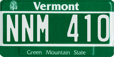 VT license plate NNM410