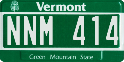 VT license plate NNM414