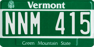 VT license plate NNM415