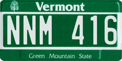 VT license plate NNM416