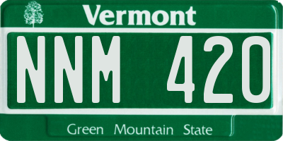 VT license plate NNM420