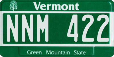VT license plate NNM422