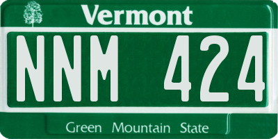 VT license plate NNM424