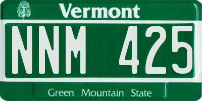 VT license plate NNM425
