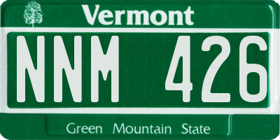 VT license plate NNM426
