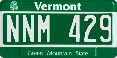 VT license plate NNM429