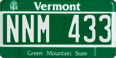 VT license plate NNM433