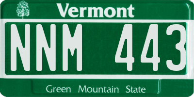 VT license plate NNM443
