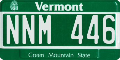 VT license plate NNM446