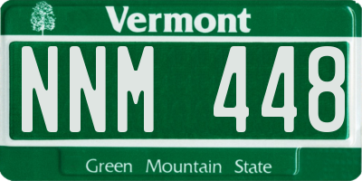 VT license plate NNM448