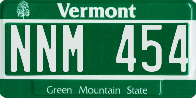 VT license plate NNM454