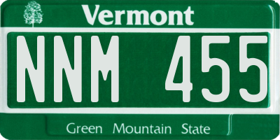 VT license plate NNM455