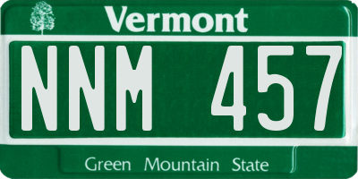 VT license plate NNM457