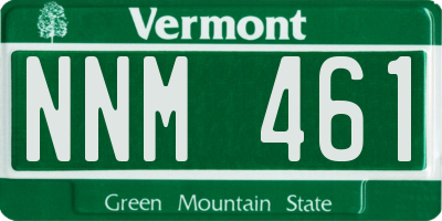 VT license plate NNM461