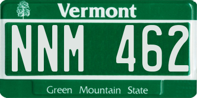 VT license plate NNM462