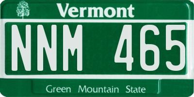 VT license plate NNM465