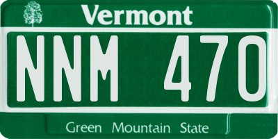 VT license plate NNM470