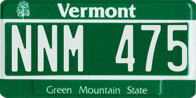 VT license plate NNM475