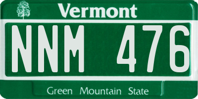VT license plate NNM476
