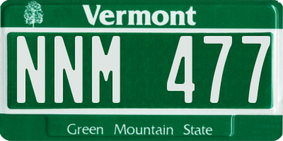 VT license plate NNM477
