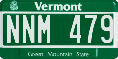 VT license plate NNM479