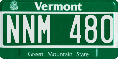 VT license plate NNM480