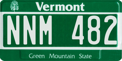 VT license plate NNM482