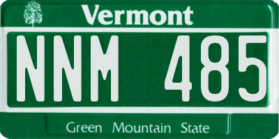 VT license plate NNM485